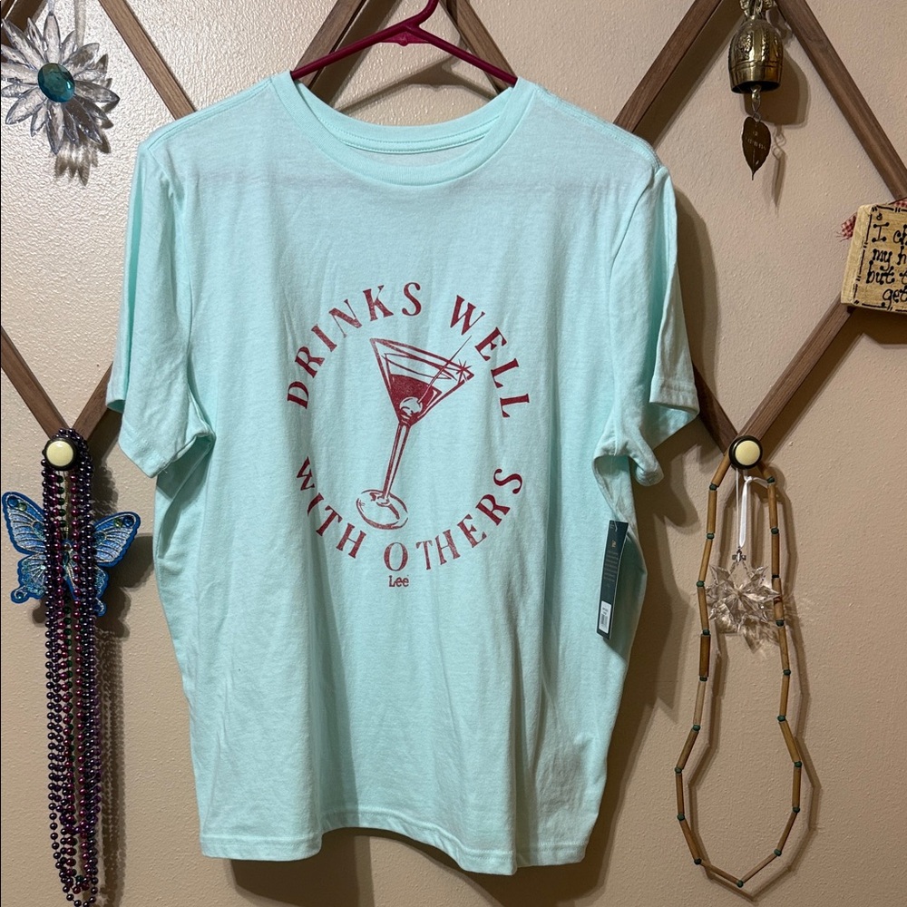 Lee Blue Short Sleeve Tee with Red Graphic